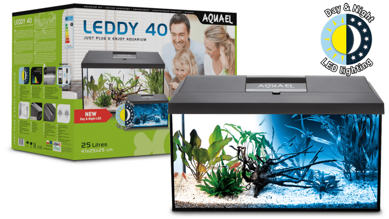 Aquael Leddy Led Dn Akvárium set 41x25x25cm, 25 l čierne