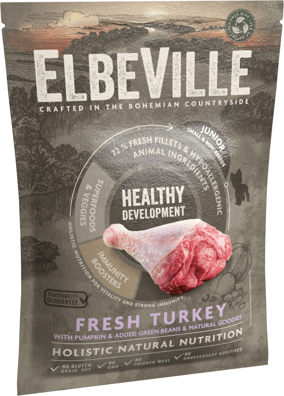 VZORKA Elbeville Puppy & Junior Small Mini Fresh Turkey Healthy Development 100 g