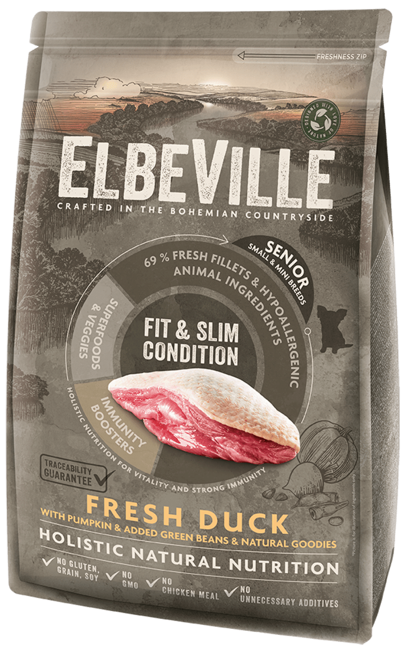 ELBEVILLE  granuly Senior Mini Fresh Duck Fit and Slim Condition 1,4kg