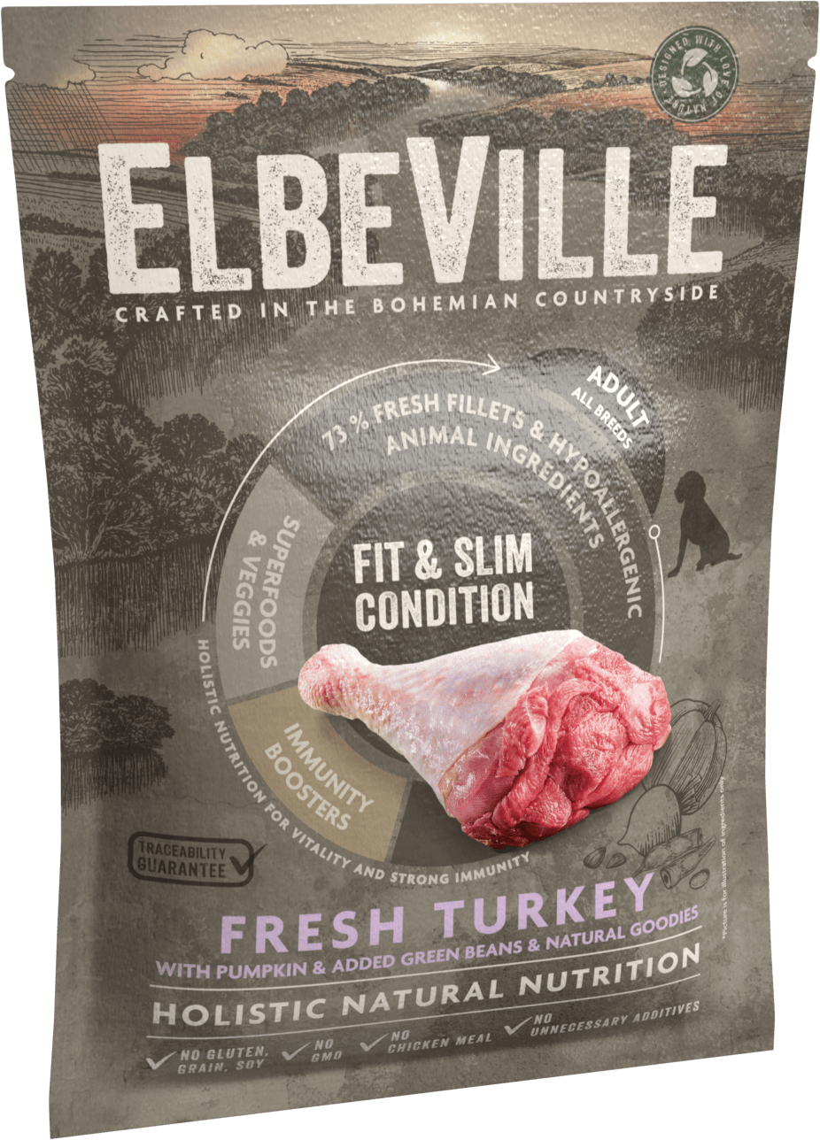 VZORKA Elbeville Adult All Breeds Fresh Turkey Fit & Slim Condition 100 g