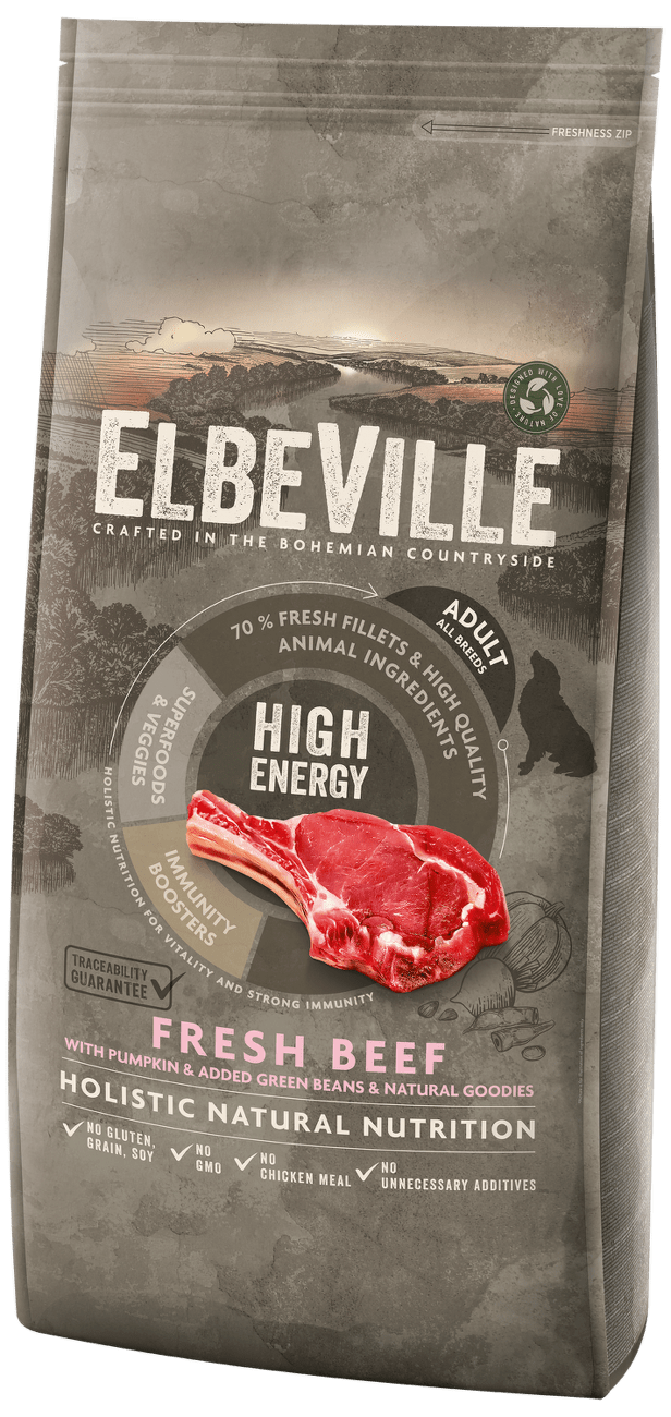 ELBEVILLE  granuly Adult All Breeds Fresh Beef High Energy 11,4kg