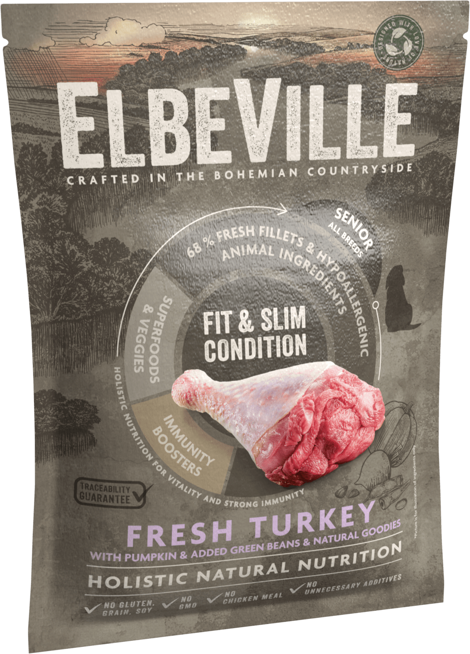 VZORKA Elbeville Senior All Breeds Fresh Turkey Fit & Slim Condition 100 g
