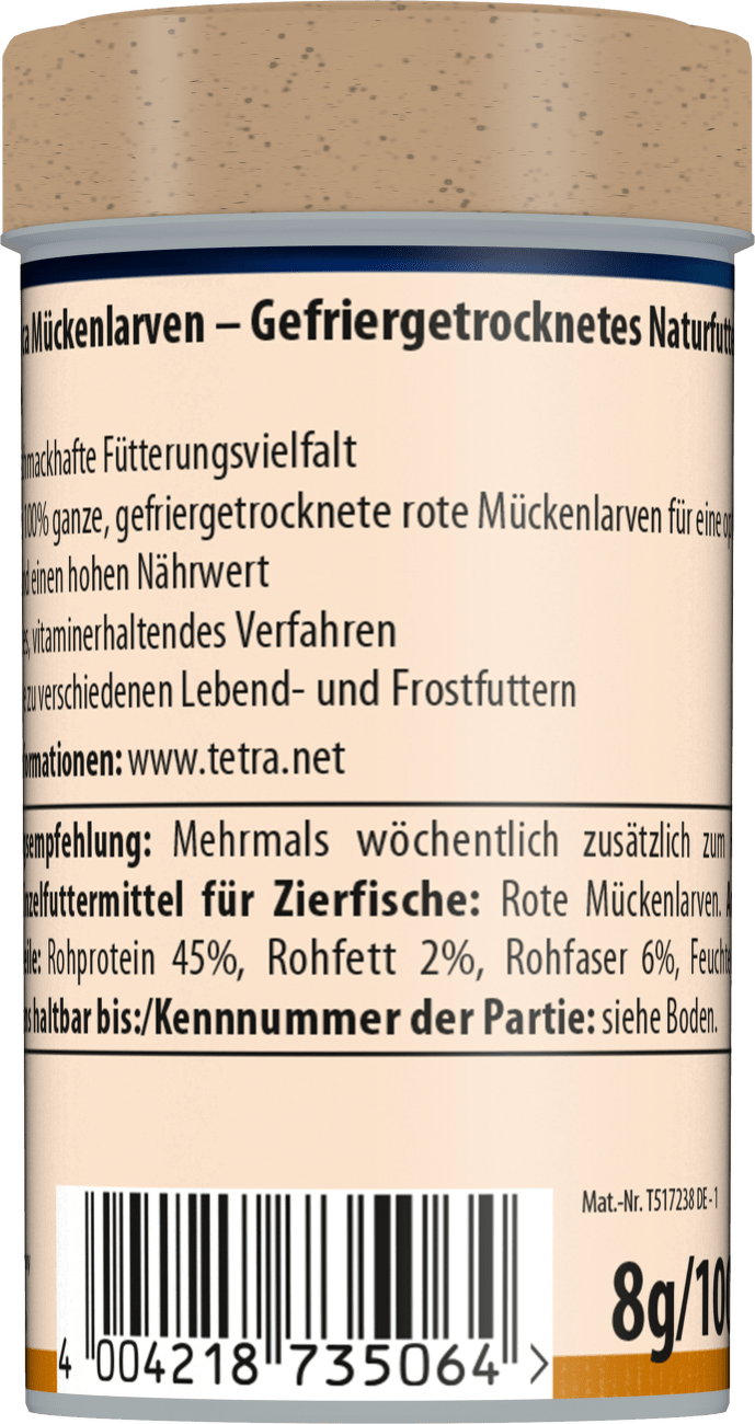 Tetra Komarie larvy 100ml Rote muckenlar