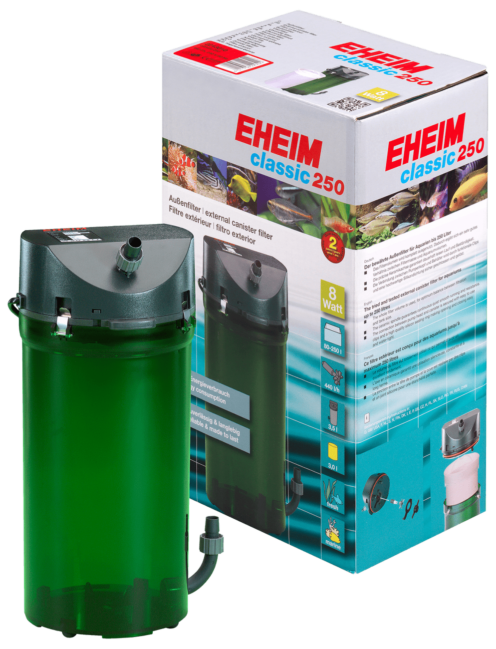 Eheim filter Classic 250 vonkajší s náplňou 440 l/h