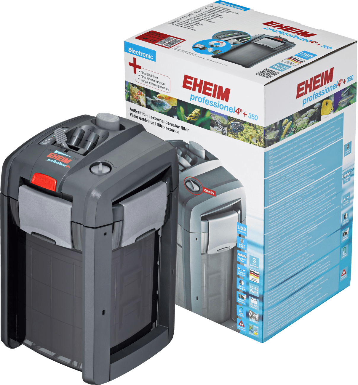 EHEIM Filter Professionel ELECTRONIC 4+ 350 vonkajší, s náplňou 1050l/h