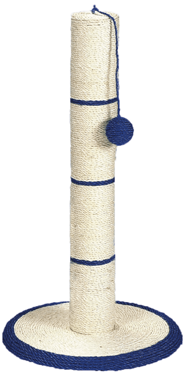 Skrabaci stlpik na platni z materialu sisal, s loptickou 62cm