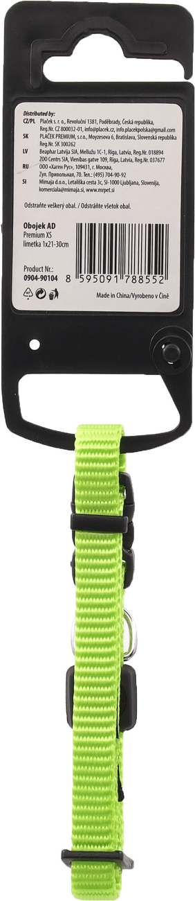 Obojok AD Premium XS limetka 1x21-30cm
