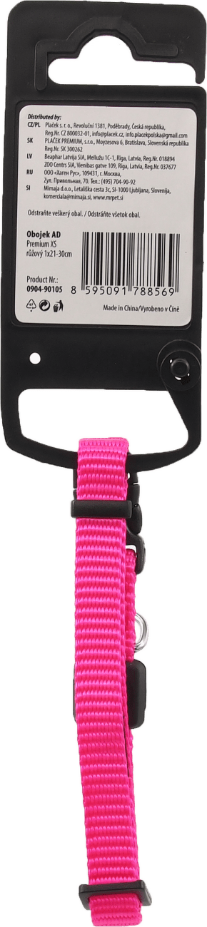 Obojok AD Premium XS ruzovy 1x21-30cm