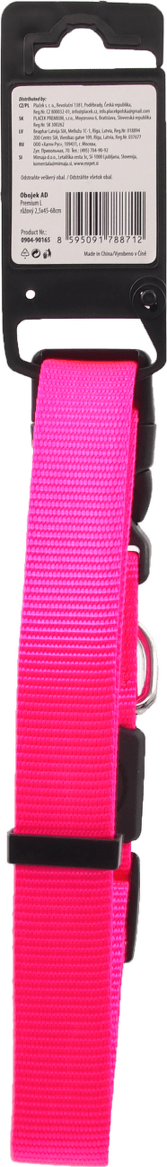 Dog Fantasy Active Dog Premium obojok L 2,5x45-68cm  ružový