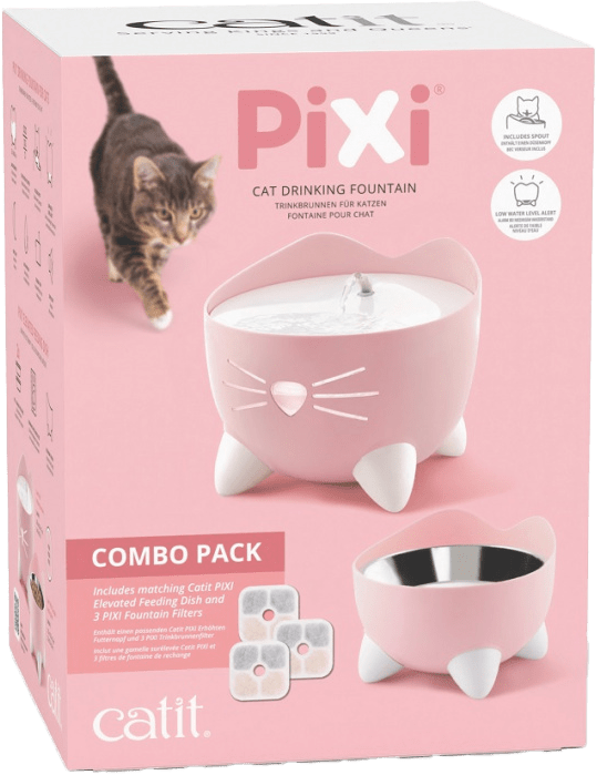 Cat It Pixi Combo Kit fontána s miskou ružová