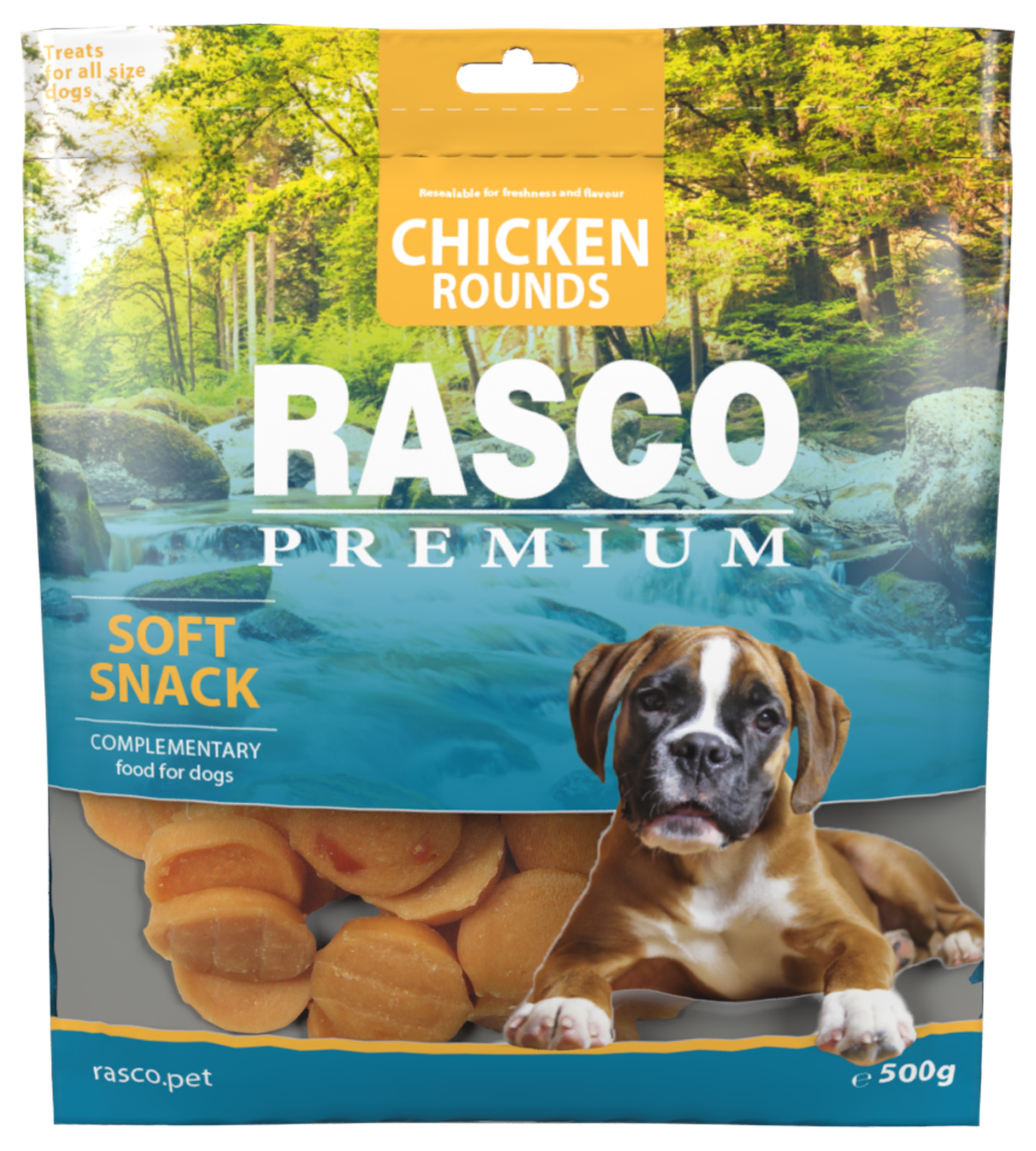 RASCO Prem. poch. kolieska z kuracieho mäsa 500g