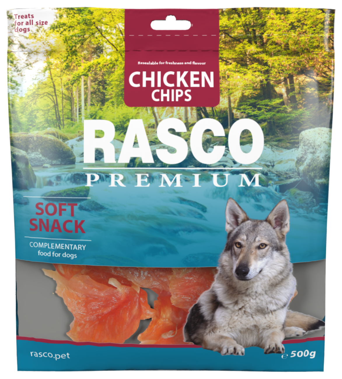RASCO Prem. poch. plátky s kuracím mäsom 500g