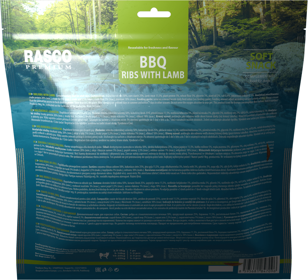 Rasco Premium. poch.  BBQ jahňacie rebierka 500 g