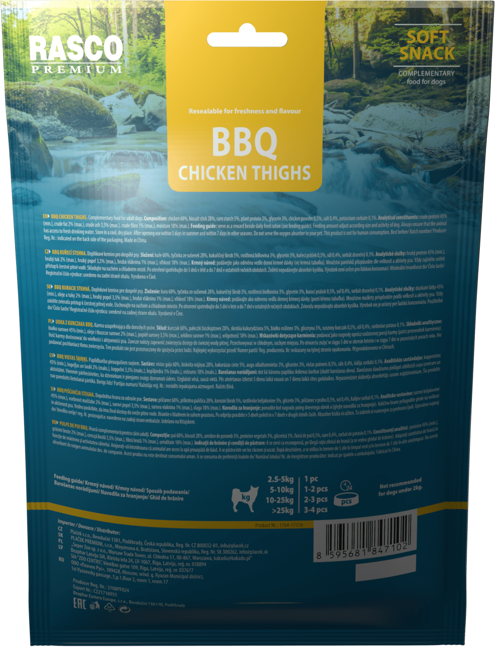 Rasco Premium poch. BBQ kuracie stehná 230 g