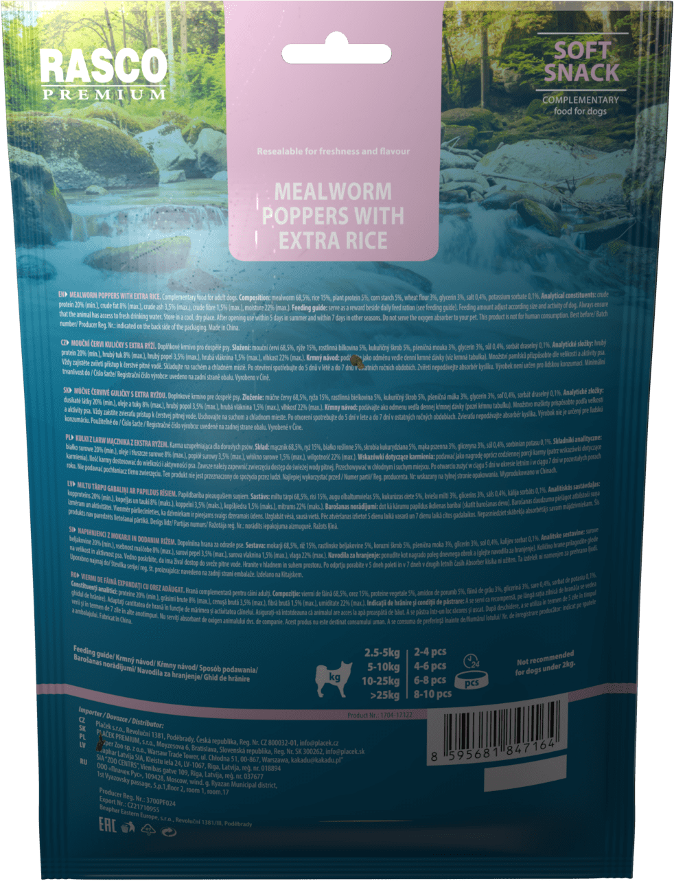 Rasco Premium poch. múčne červy s ryžou  230 g