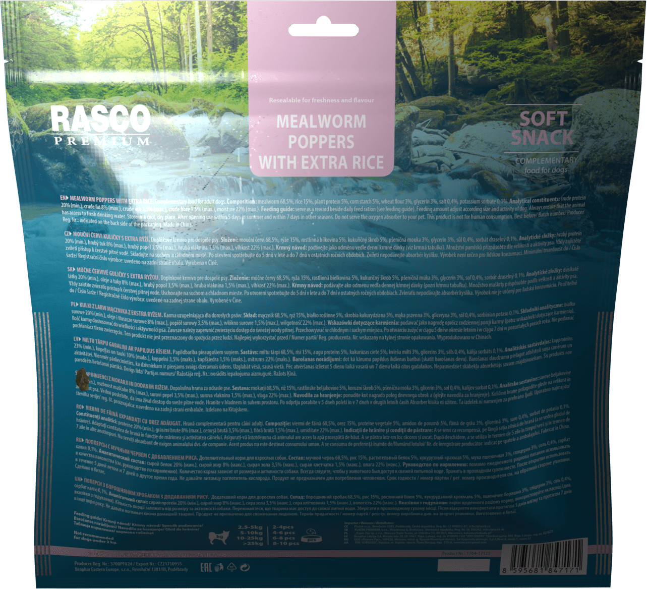 Rasco Premium poch.  múčne červy s ryžou 500 g