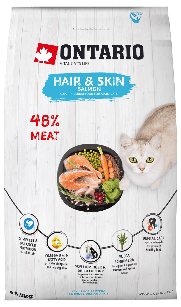Ontario Cat Hair & Skin 6,5kg