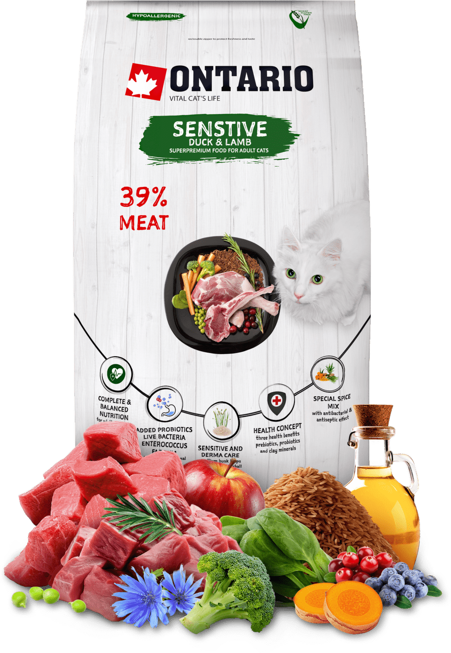 Ontario Cat Sensitive/Derma 6,5kg