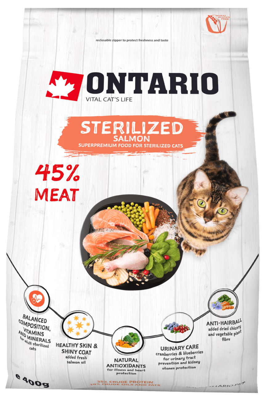 Ontario cat sterilised losos 0,4kg