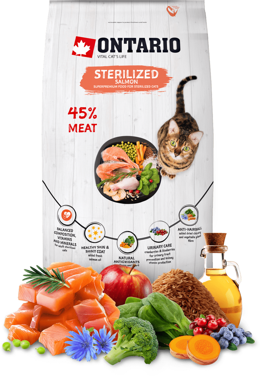 Ontario cat sterilised losos 6,5 kg