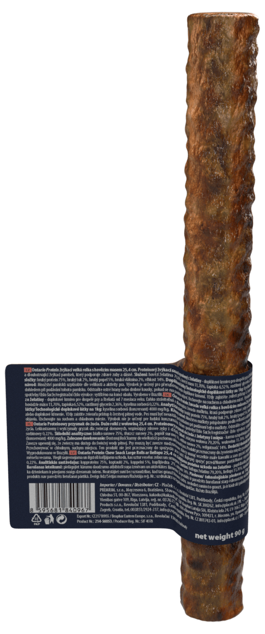 Ontario dog protein snack veľká rolka s hovädzinou 25 ,4 cm