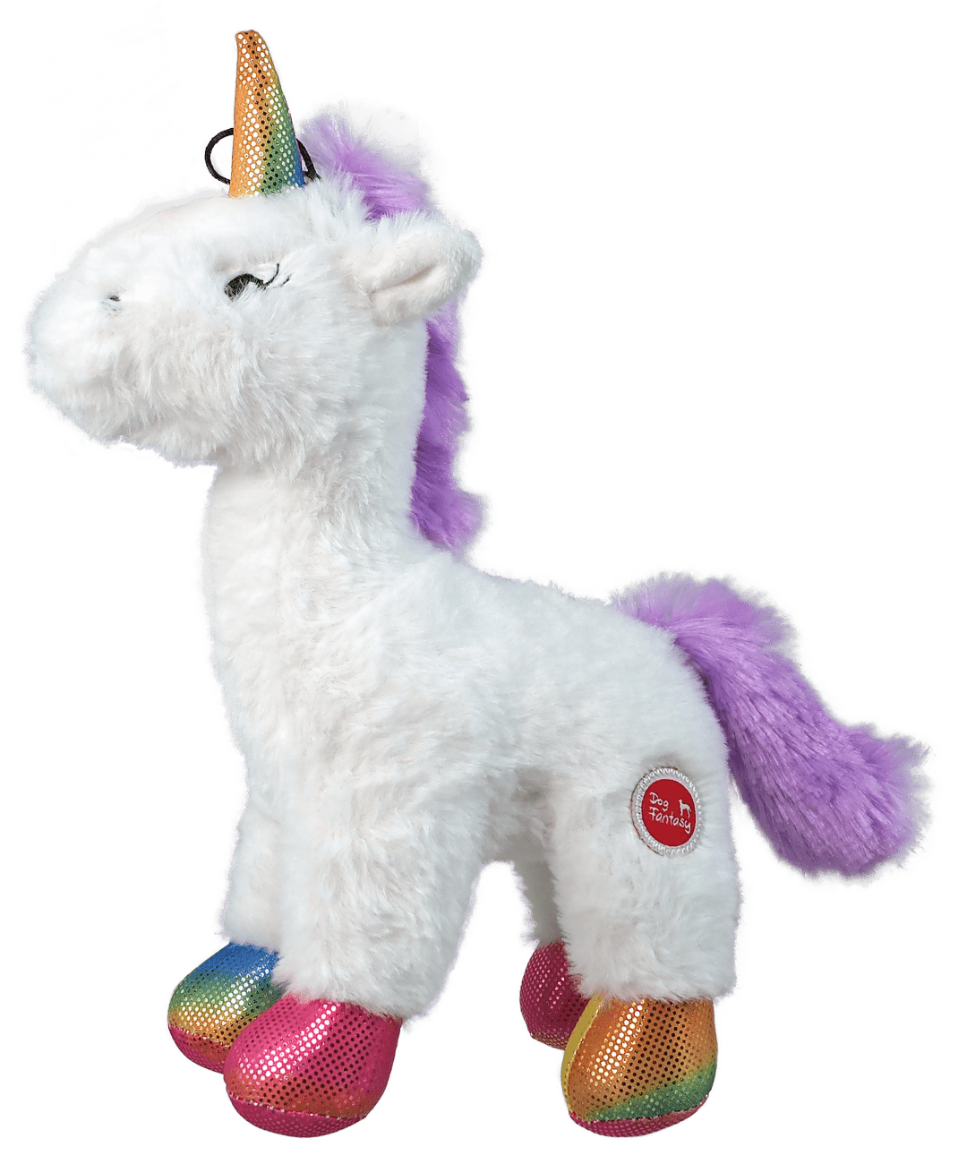Dog Fantasy Stuffed pískací jednorožec hračka 26 cm