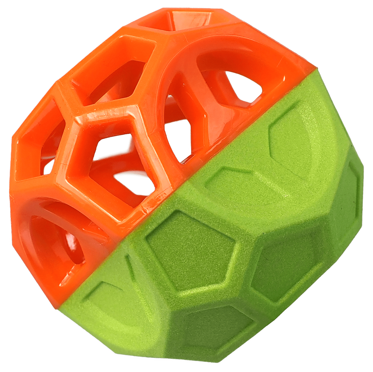 Dog Fantasy loptička s geometrickými obrazcami oranžovo-zelená 8,5cm