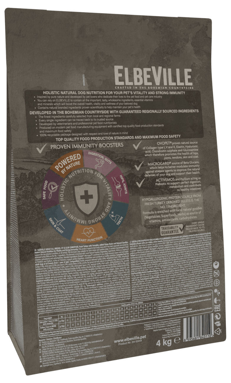 ELBEVILLE granuly Adult All Breeds Fresh Turkey Fit and Slim Condition 4kg