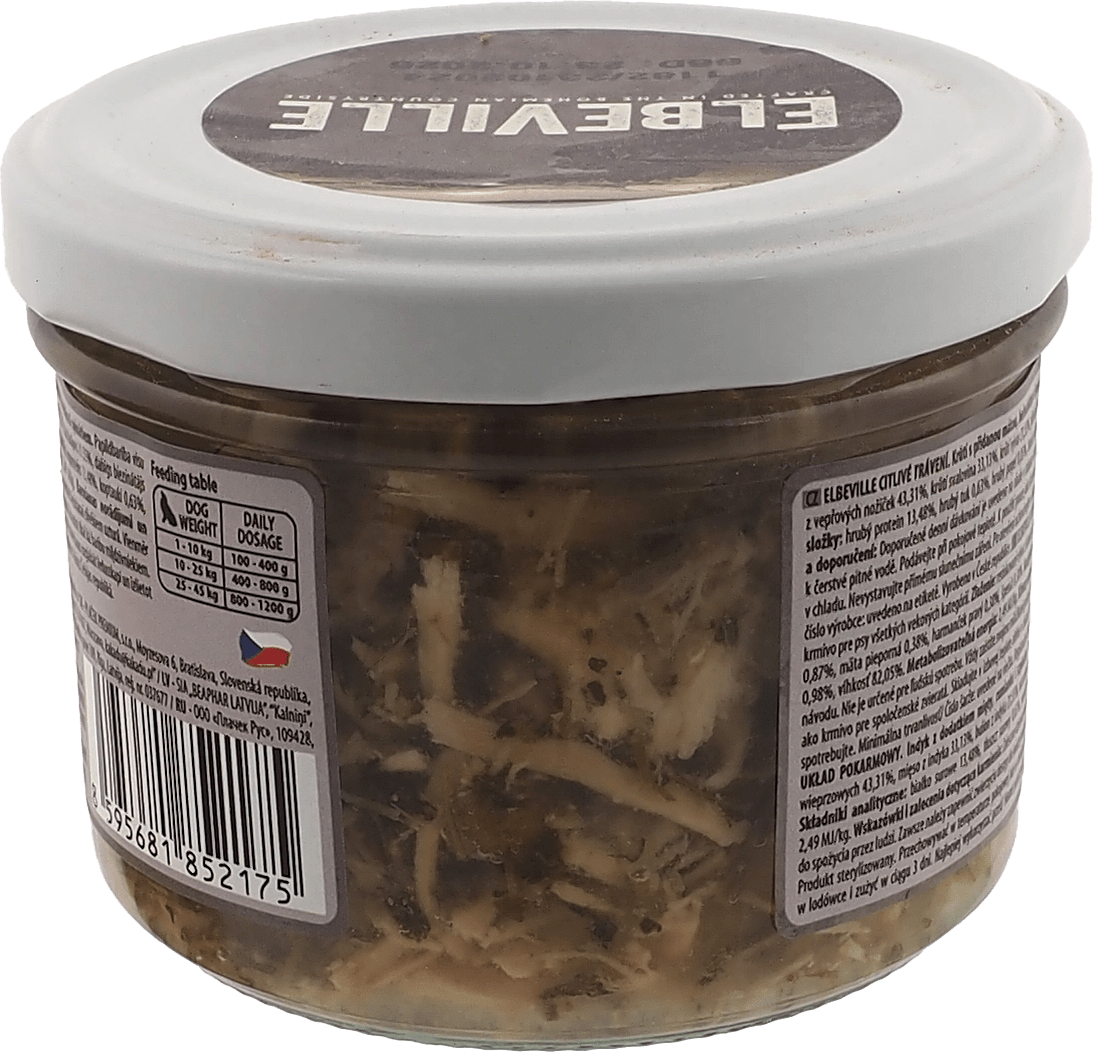 Elbeville dog krmivo v skle Sensitive Digestion morka s mätou 220 ml