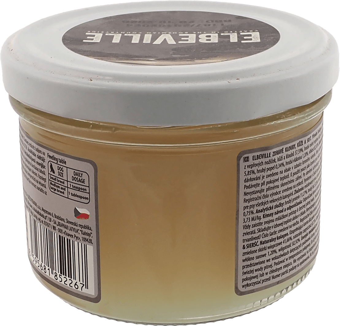 Elbeville dog krmivo v skle Healthy Joints, Skin&Coat prírodný kolagén 220 ml