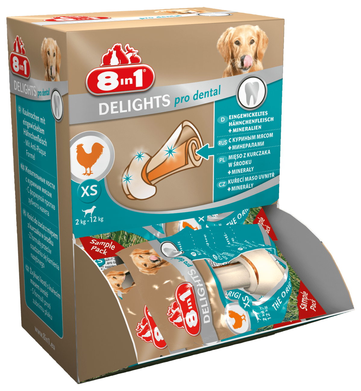 Kosť žúvacia Delights XS box 1ks