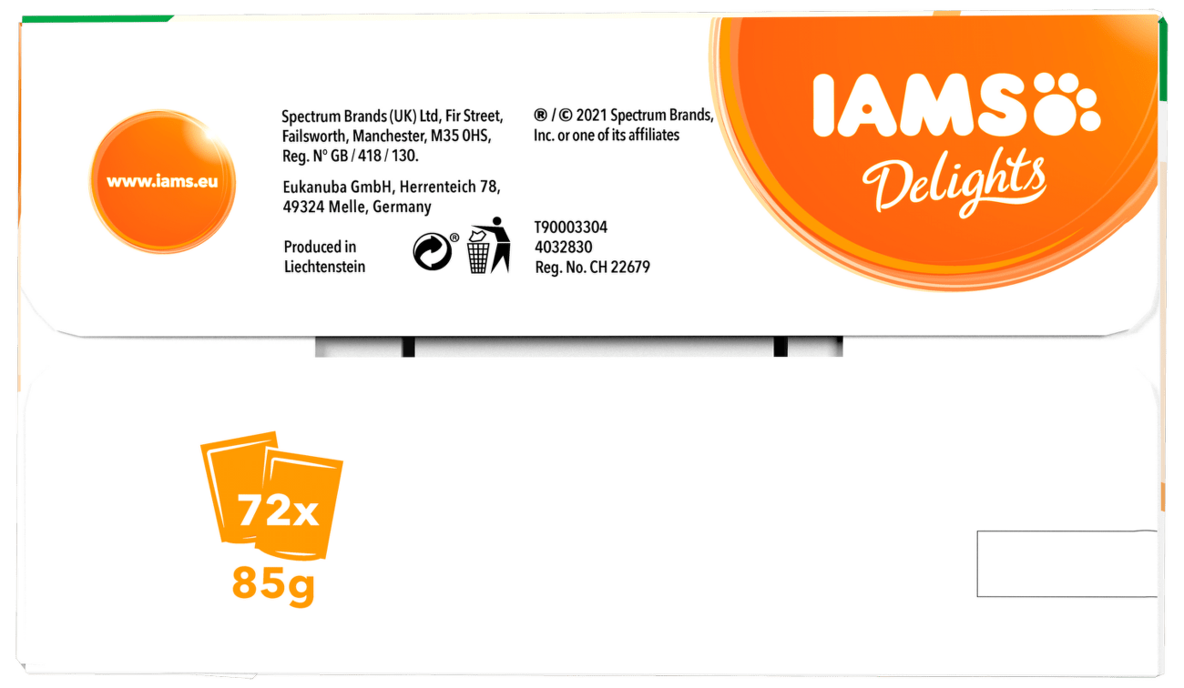 IAMS Delights kapsička morské a suchozem. mäso v omáčke multipack 72x85g