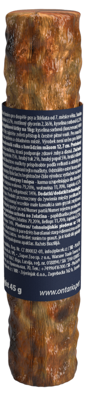 Ontario dog protein snack  malá rolka s hovädzinou 12 ,7 cm