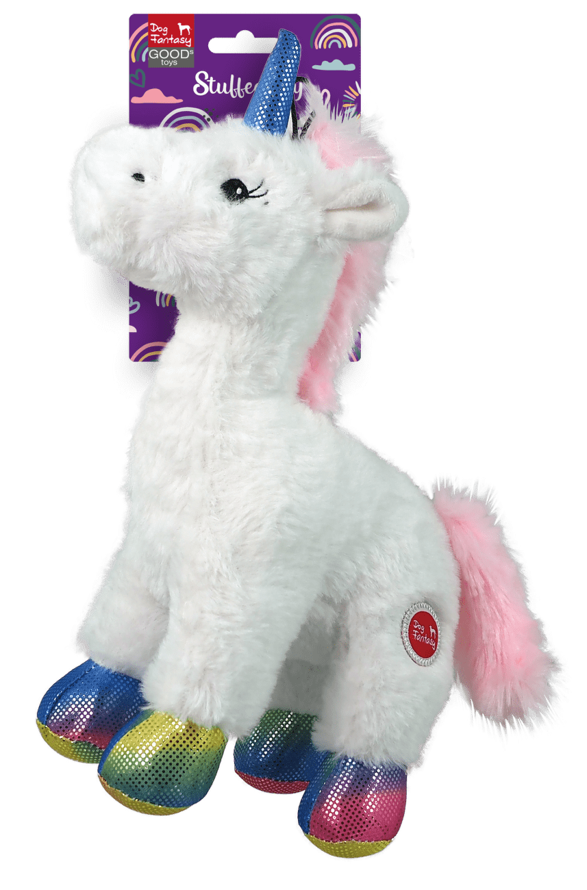 Dog Fantasy Stuffed pískací jednorožec hračka 26 cm
