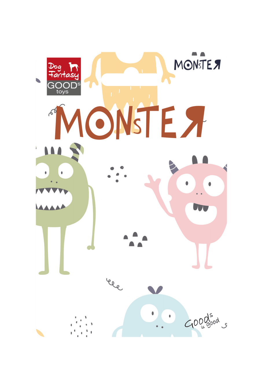 Dog Fantasy Monsters pískacie strašidlo hračka zelené s dečkou 28 cm