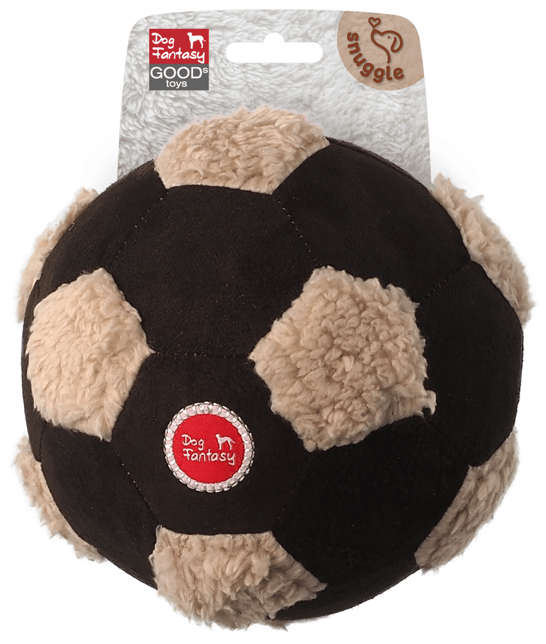 Dog Fantasy  Snuggle hračka pískacia lopta 15 cm mix farieb