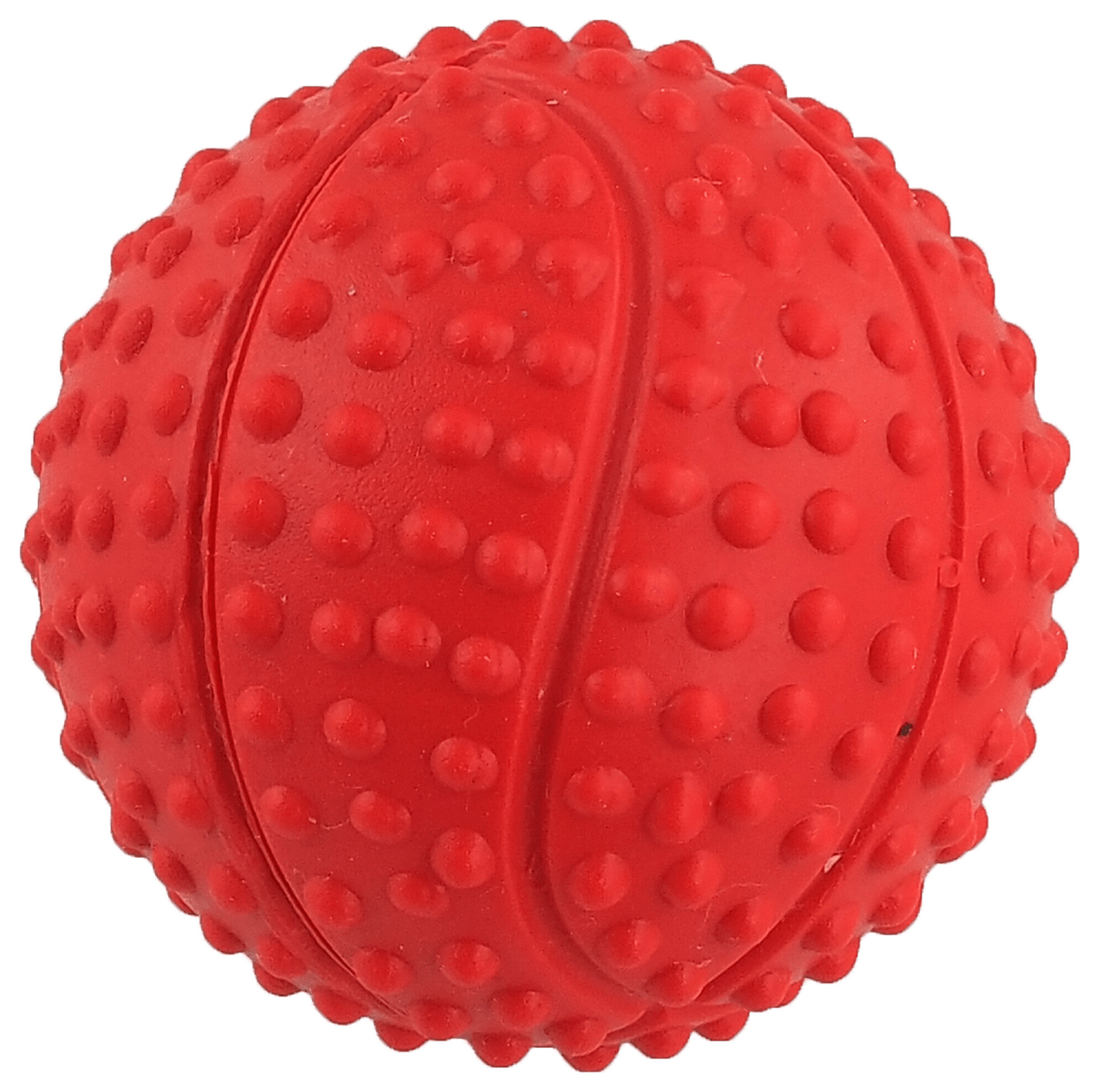 Dog Fantasy loptička basketbal s bodlinami pískacia mix farieb 5,5cm