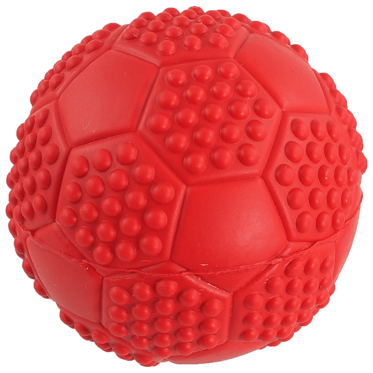 Dog Fantasy loptička futbal s bodlinami pískacia mix farieb 7cm
