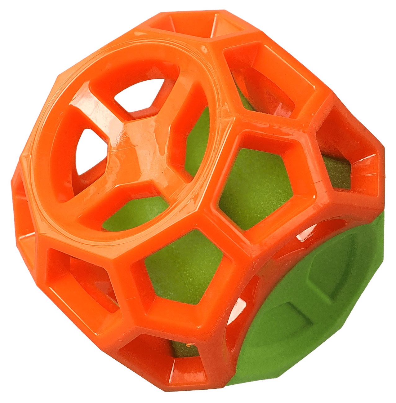 Dog Fantasy loptička s geometrickými obrazcami oranžovo-zelená 8,5cm