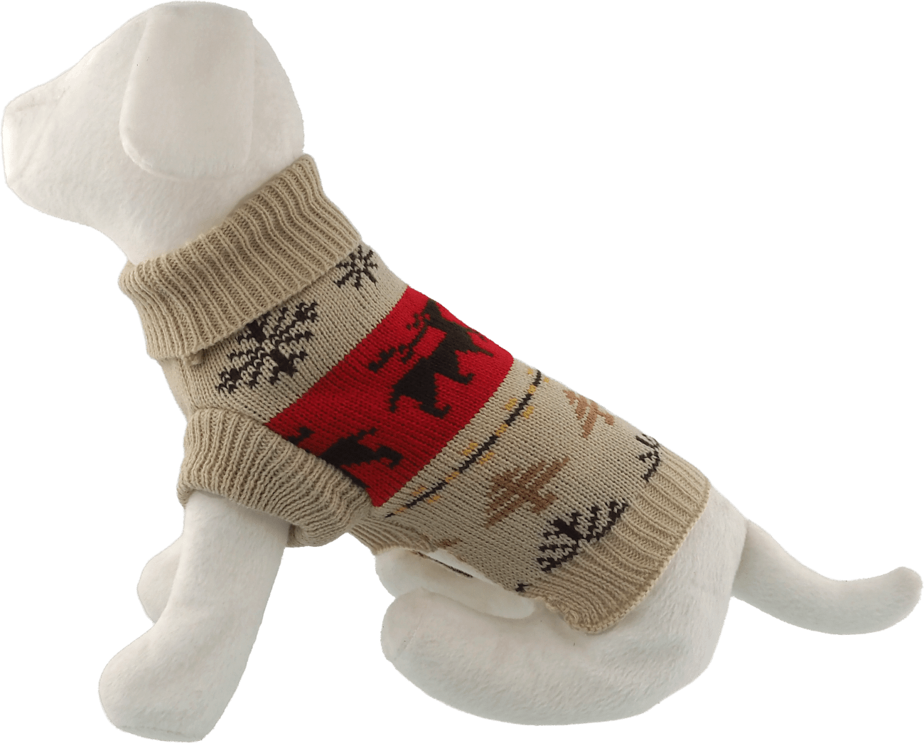 Svetr Dog Fantasy Winter Tale vánoční pletený se soby XS 20cm