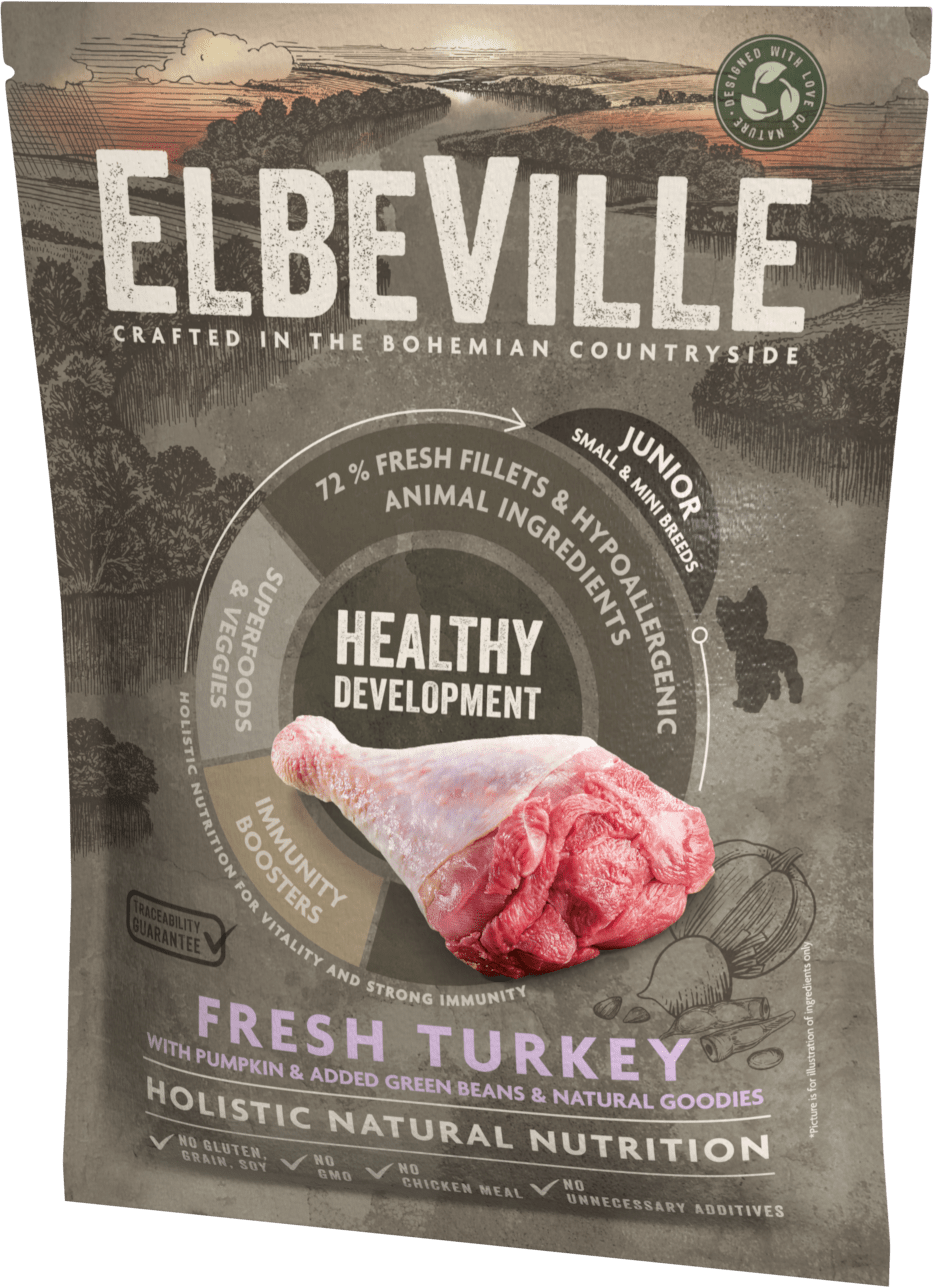 VZORKA Elbeville Puppy & Junior Small Mini Fresh Turkey Healthy Development 100 g
