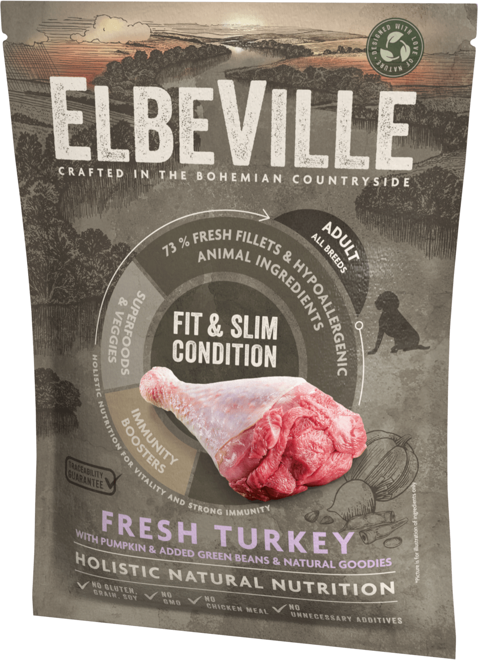VZORKA Elbeville Adult All Breeds Fresh Turkey Fit & Slim Condition 100 g