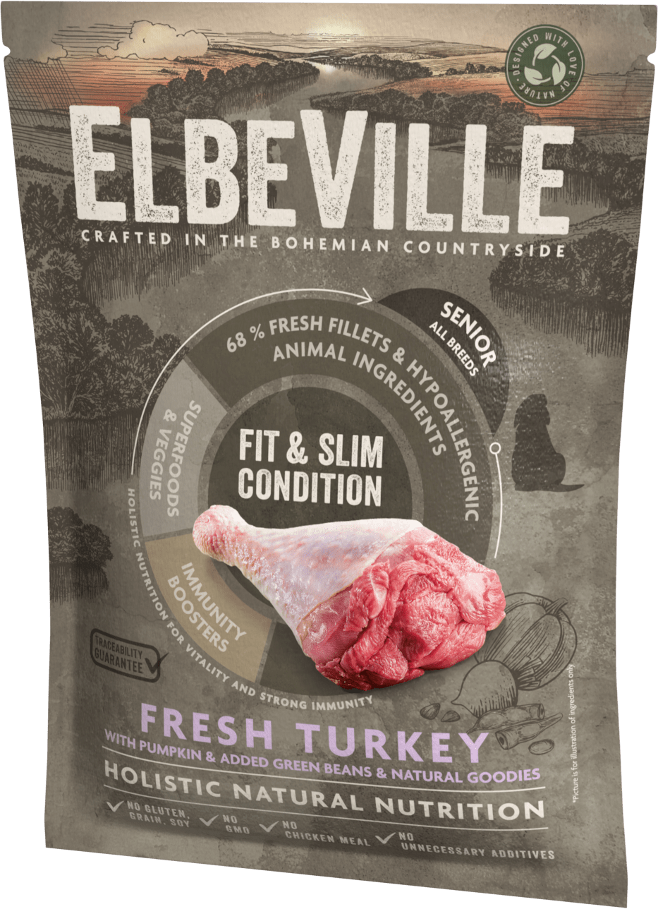 VZORKA Elbeville Senior All Breeds Fresh Turkey Fit & Slim Condition 100 g