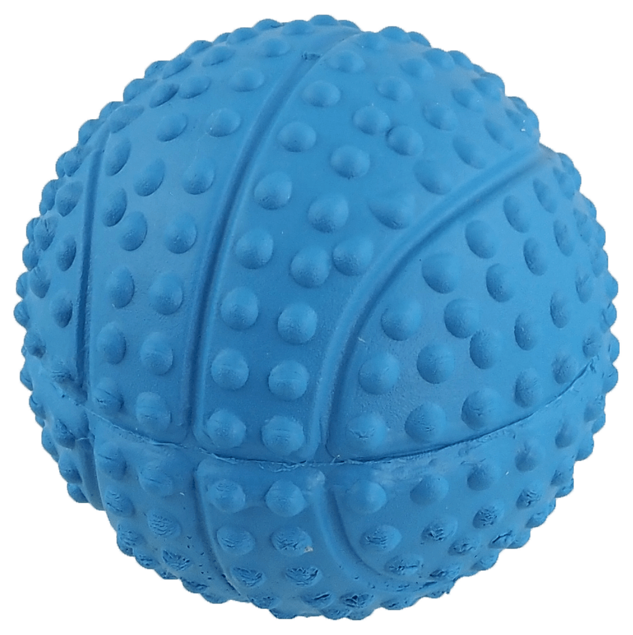 Dog Fantasy loptička basketbal s bodlinami pískacia mix farieb 5,5cm
