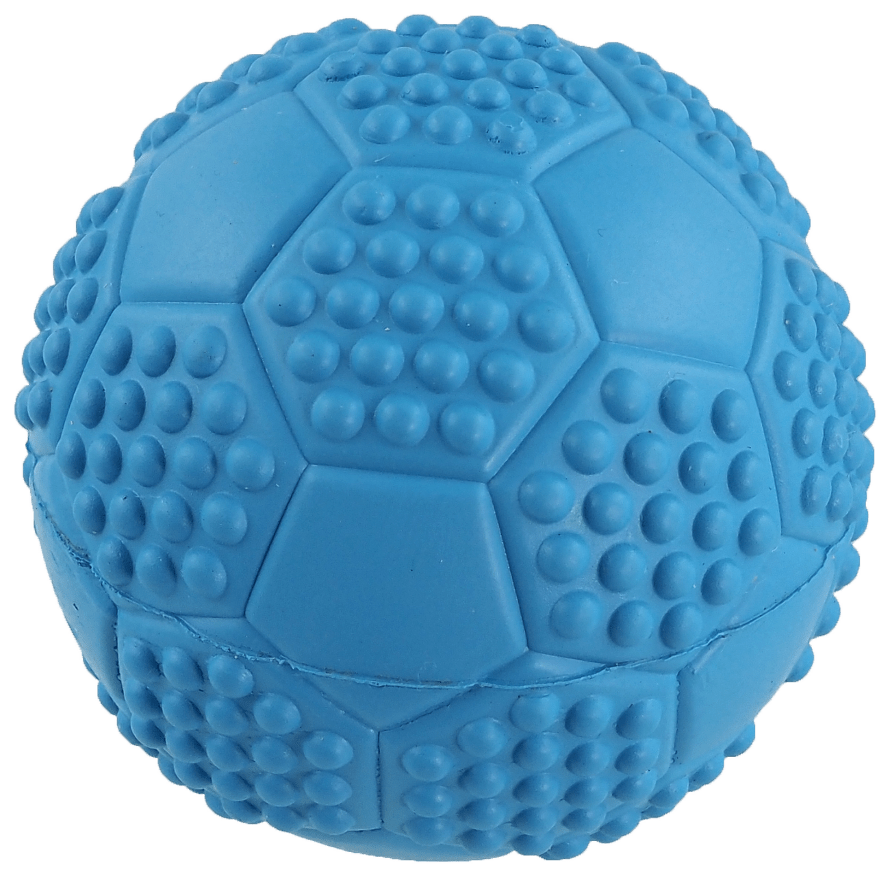 Dog Fantasy loptička futbal s bodlinami pískacia mix farieb 7cm