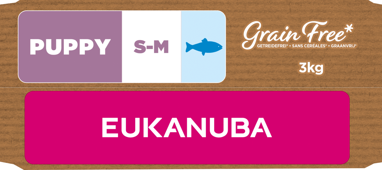 Krmivo Eukanuba Grain Free Puppy Small&Medium morské ryby 3kg
