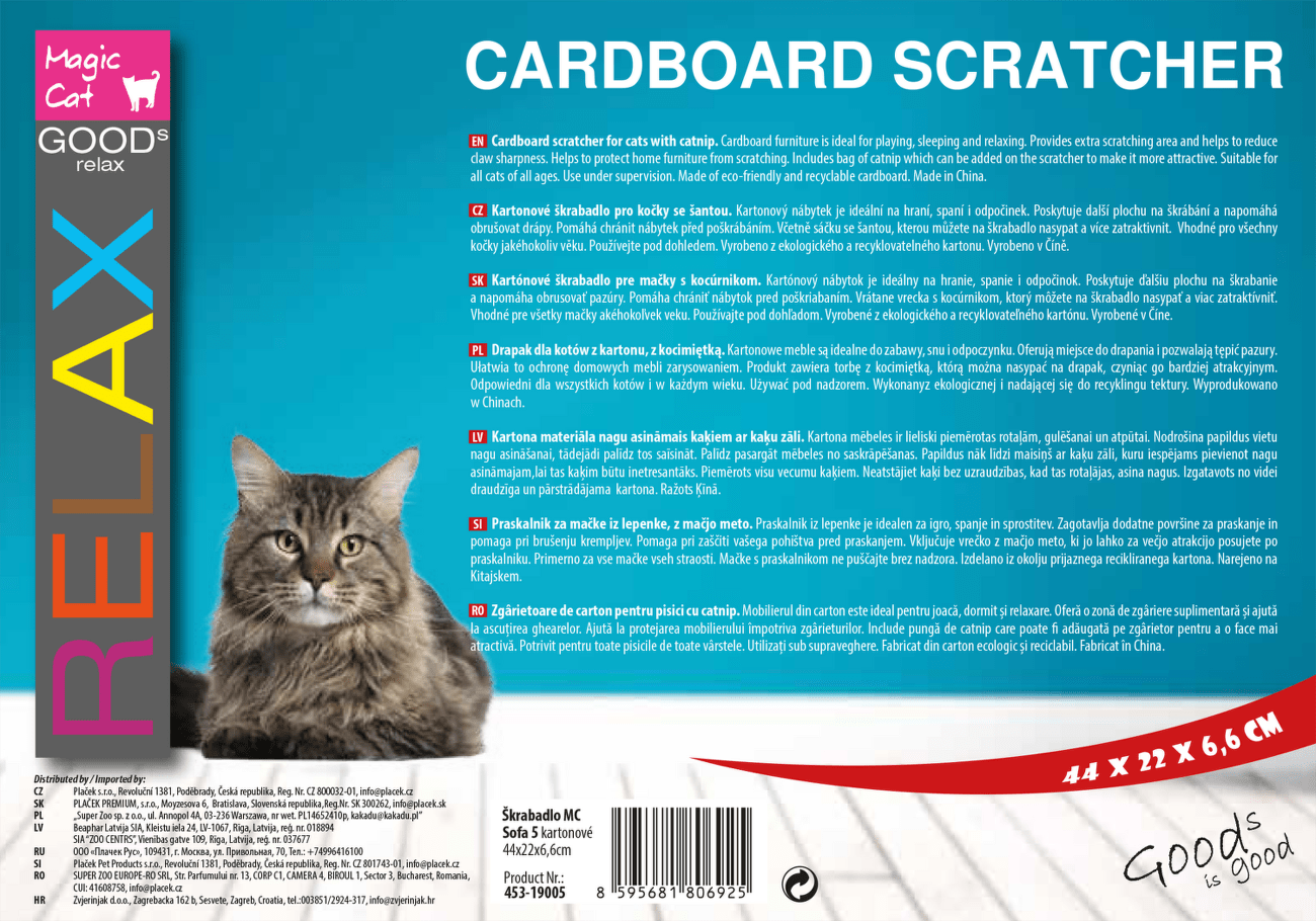 Magic Cat podložka škrabacia Sofa 5 44x22x6,6cm