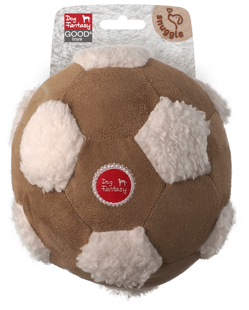 Dog Fantasy  Snuggle hračka pískacia lopta 15 cm mix farieb