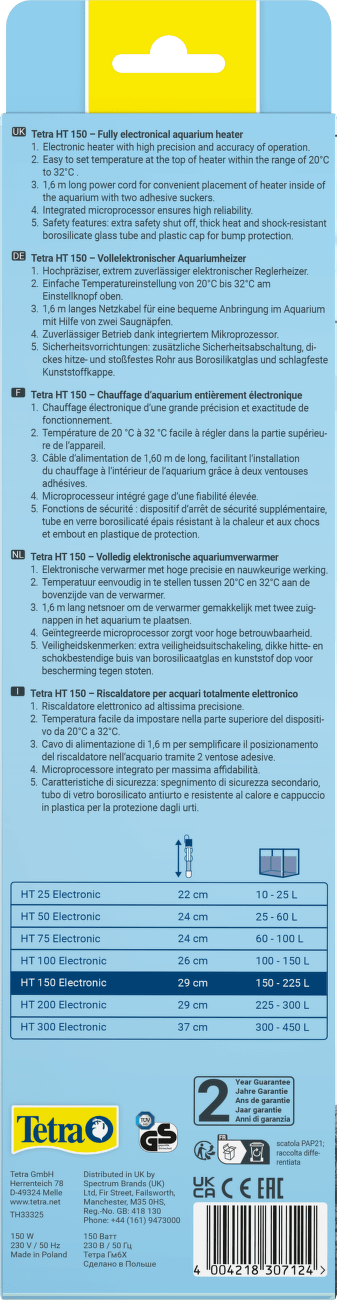 Ohrievač Tetra Electronic HT 150 150W