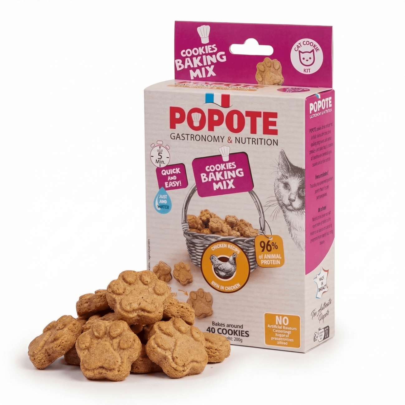 Veľkonočná pečiaca zmes na sušienky pre mačky Popote kuracie 200 g